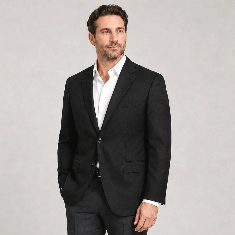 Lauren Ralph Lauren Mens Ultraflex Lattimore Black Blazer Suit Jacket 40R NEW
